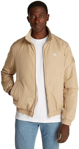 Calvin Klein Herren Jacke Padded Harrington Warm, Beige (Travertine), XXXL