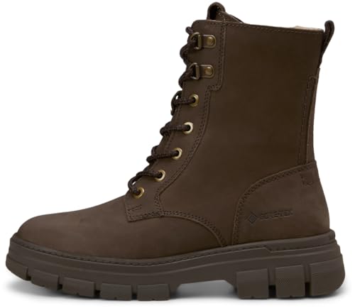 Marc OߴPolo Damen Stiefeletten zum Schnüren aus Leder mit Reißverschluss