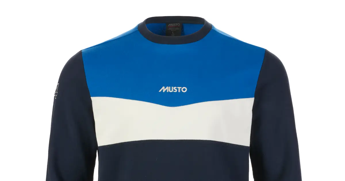 Musto 85032 Men Tri Colour Sweater blue