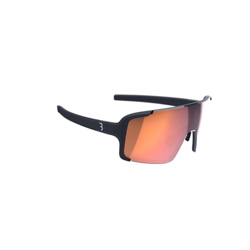 BBB Cycling Fahrradbrille Sportbrille Hochkontrast Radsport Sonnenbrillen Herren und Damen 100% UV-Schutz Gravel Bike Rennrad & MTB Chester FLUX Matt Schwarz Rot BSG-74