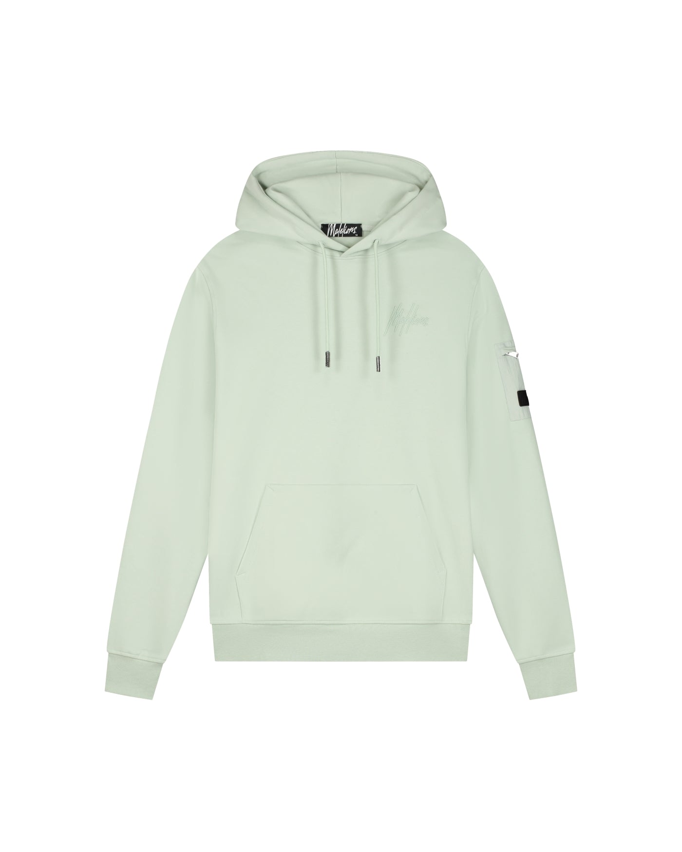 Malelions Men Nylon Pocket Hoodie | Pale Aqua