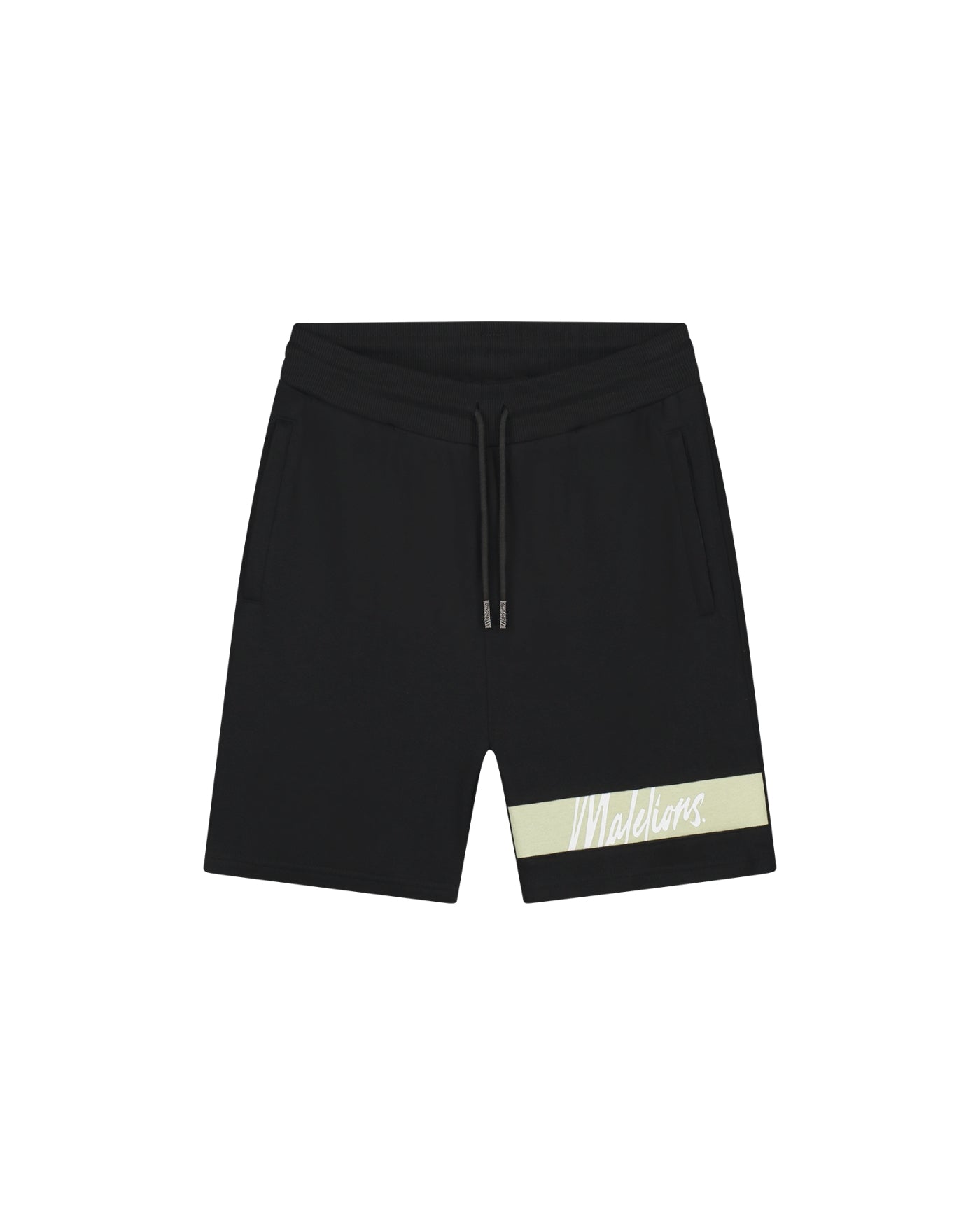 Malelions Men Captain Shorts | Black/Light Green