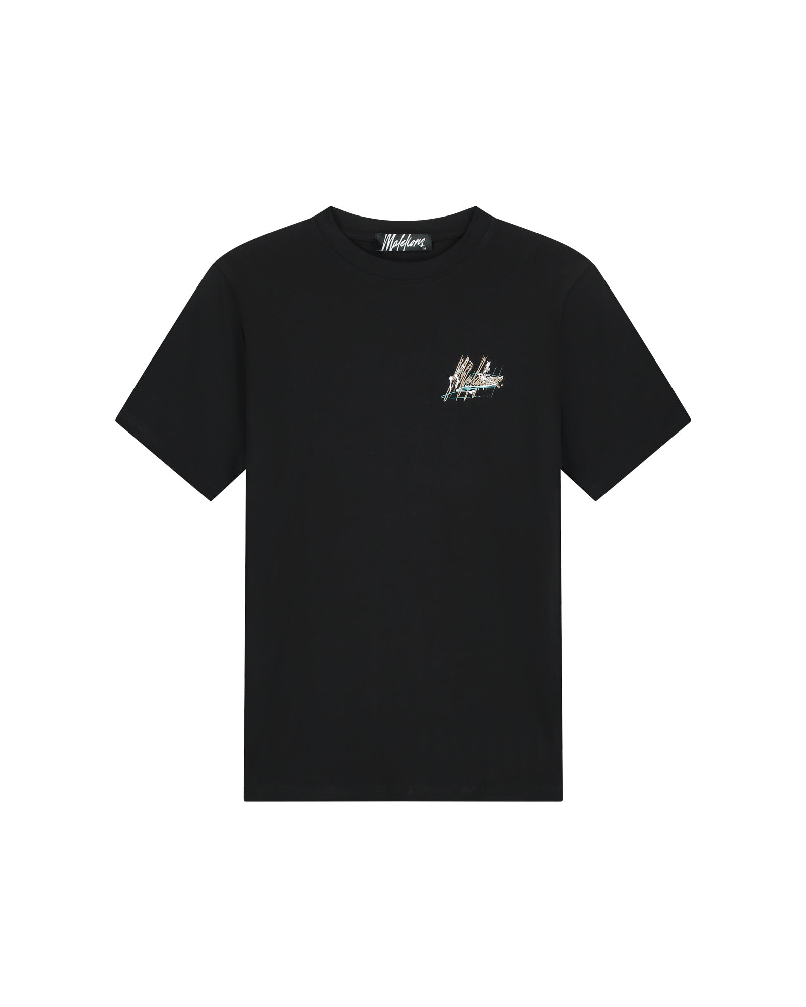 Malelions Men Splash T-Shirt | Black/Khaki