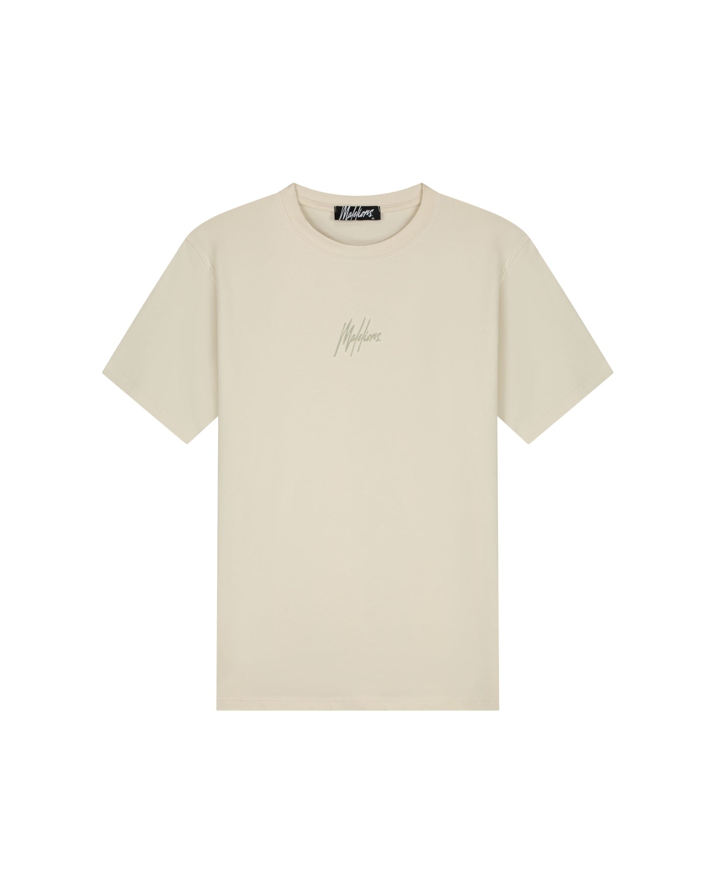 Malelions Men Striped Signature T-Shirt | Beige
