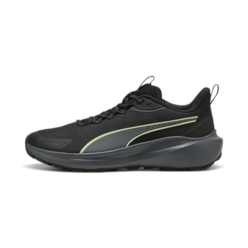 Puma Skyrocket Lite Trail Adult Unisex Straßen-Laufschuh, Black-COOL Dark Gray-Apple Spritz, 38