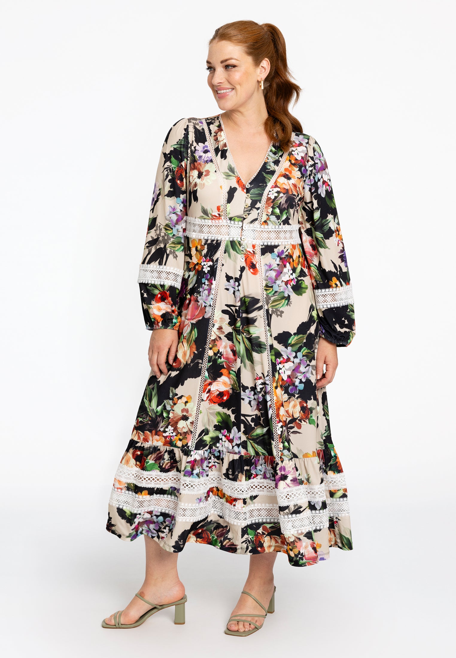 Jurk met kant BOUQUET