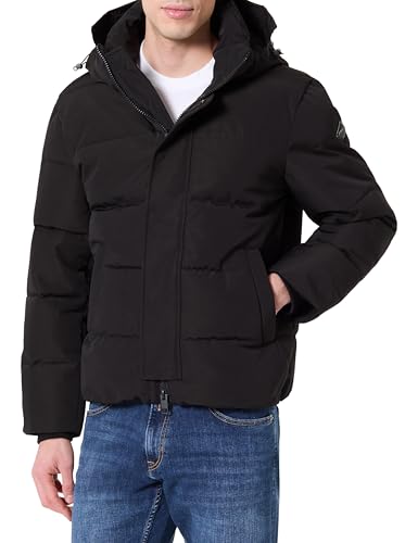 Replay Herren Steppjacke mit Kapuze, Blackboard 099 (Schwarz), XL