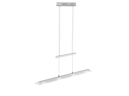 Fischer & Honsel Pendelleuchte Tenso TW 4x LED 5,0 Watt, nickelfarben, 3 Stufen CCT, höhenverstellbar, stufenlos dimmbar, 211224, 88 x 9 x 150 cm (LxBxH) , 1600 lm, 2700 K / 3350 K / 4000 K