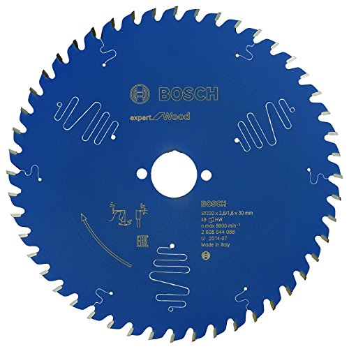 Bosch Professional 1x Kreissägeblatt Expert for Wood (für Holz, Sägeblatt Ø 220 x 30 x 2,6 mm, 48 Zähne, Zubehör Kreissäge)