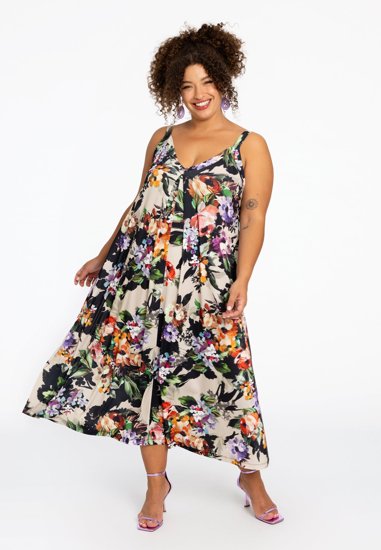 Mouwloze jurk BOUQUET