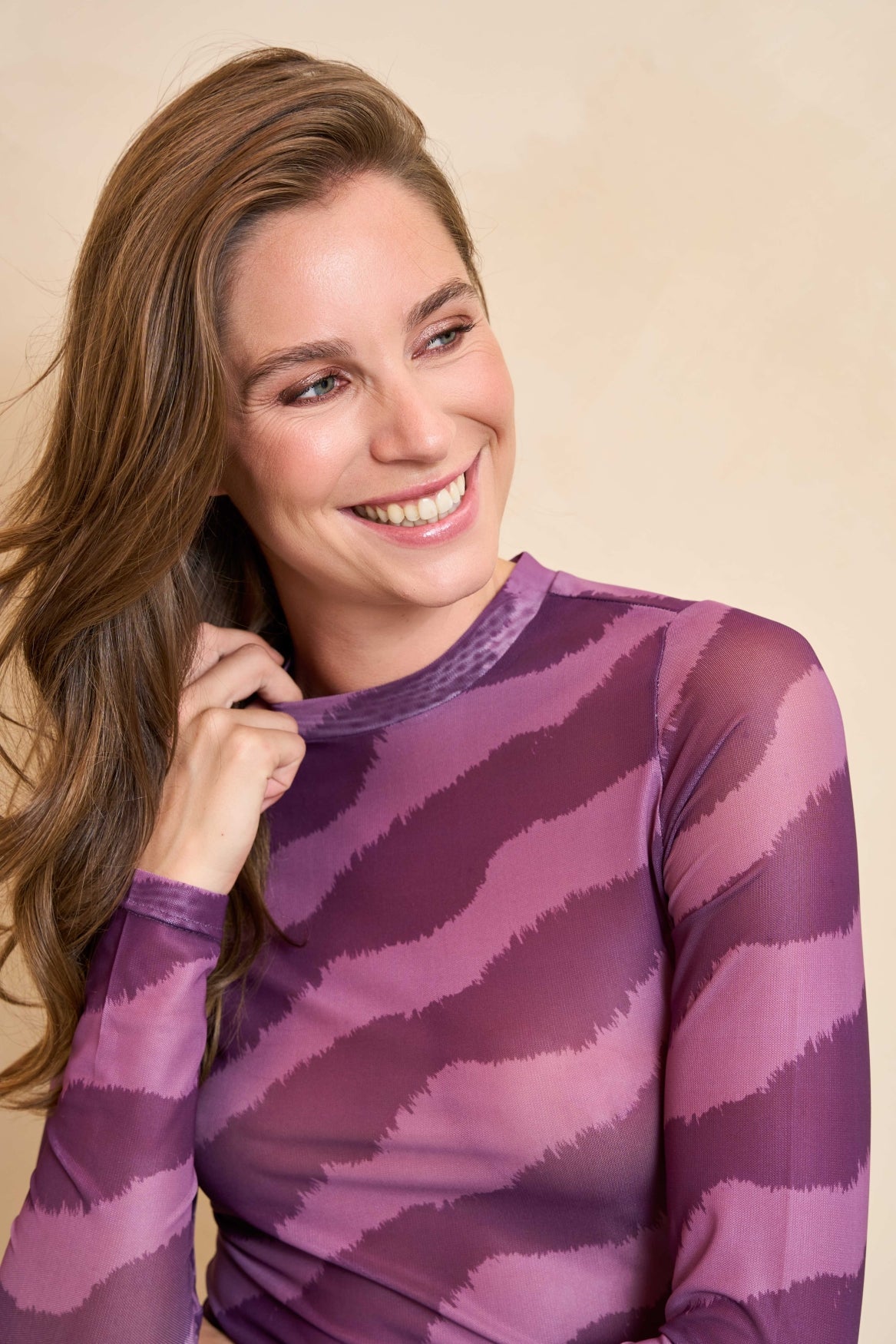 Top Zina | Purple Faded Stripe