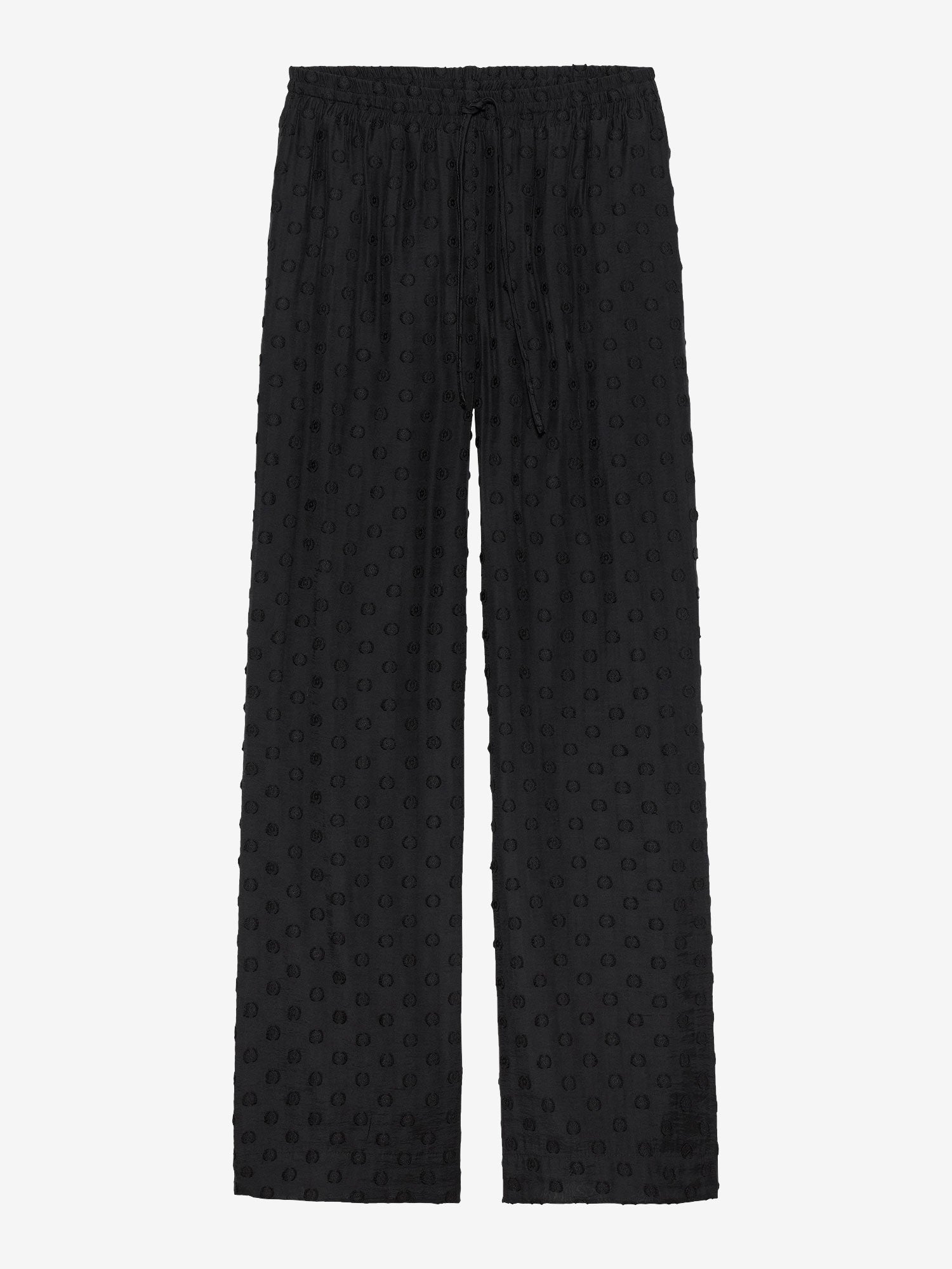 Pull on trousers met stippen design | Black