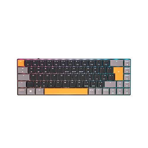 CHERRY MX-LP 2.1 Compact Wireless, Kabellose Gaming-Tastatur mit 68 Tasten, UK-Layout (QWERTY), Mechanische MX Low Profile Speed Switches, Schwarz