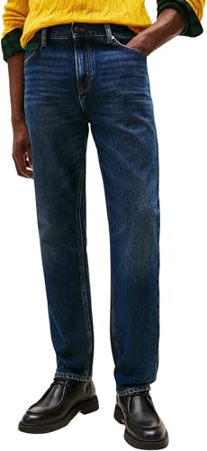 Tommy Hilfiger Herren Jeans Hose Regular Mercer Bear Straight Fit, Blau (Bear Dark Blue), 40W/30L
