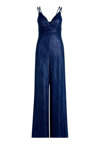 Vera Mont Damen Jumpsuit mit Glanzeffekt 36, Dark Blue/Dark Blue