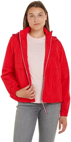 Tommy Hilfiger Damen Jacke Windbreaker Übergangsjacke, Rot (Fierce Red), XS