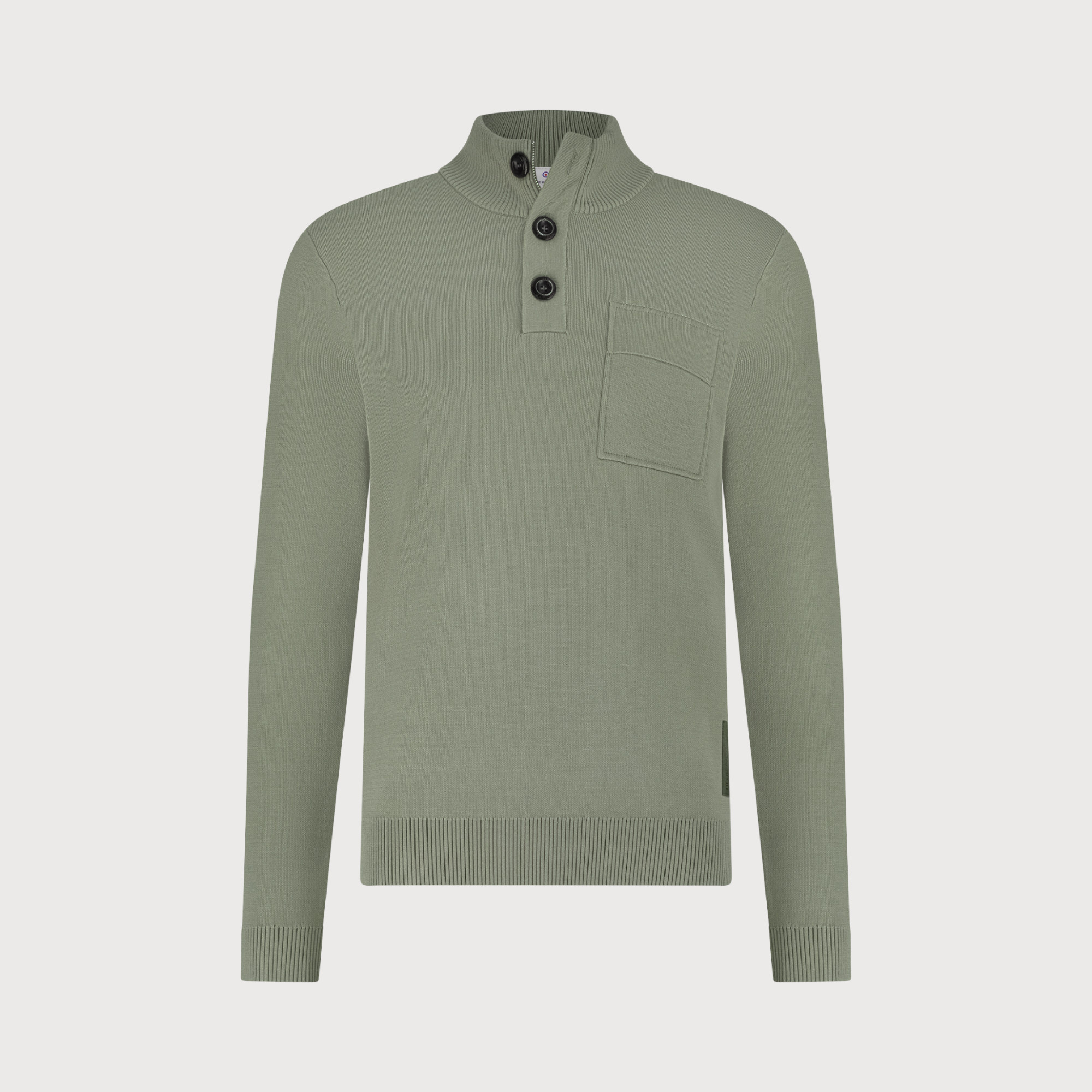 Blue Industry Half Zip Trui Khaki (KBIW25-M11)