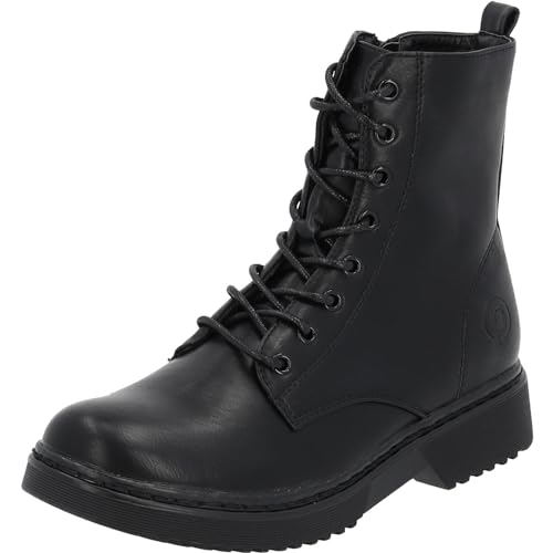 Palado Damen Stiefeletten Djerba - bequeme Boots - leicht gefütterte Stiefel für Herbst & Winter - modische Winterschuhe Schwarz Matt UK7 - EU40