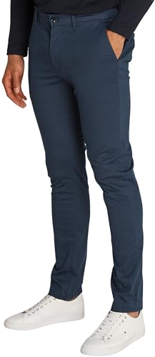 Tommy Hilfiger Herren Chino Hose Bleecker Printed Structure Slim Fit, Blau (Desert Sky), 35W/32L