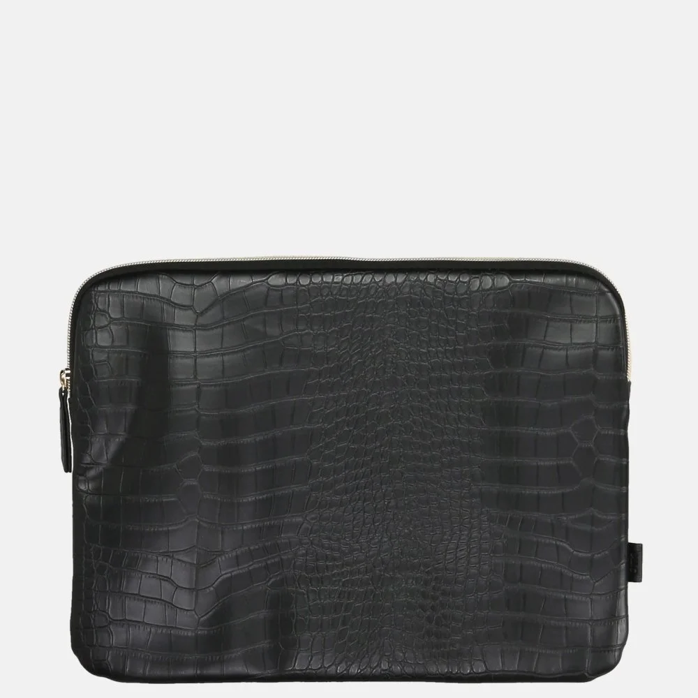 Duifhuizen croco laptophoes 13 inch zwart | 017279-Zwart