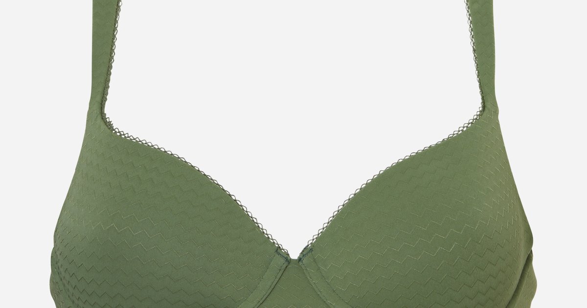 Voorgevormde Lindsey BH - Bronze green - Zigzag | Livera