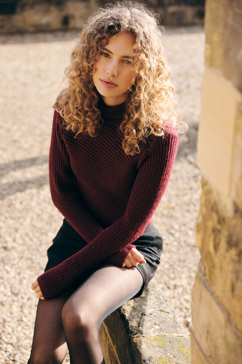 Trui Katja | Burgundy Red