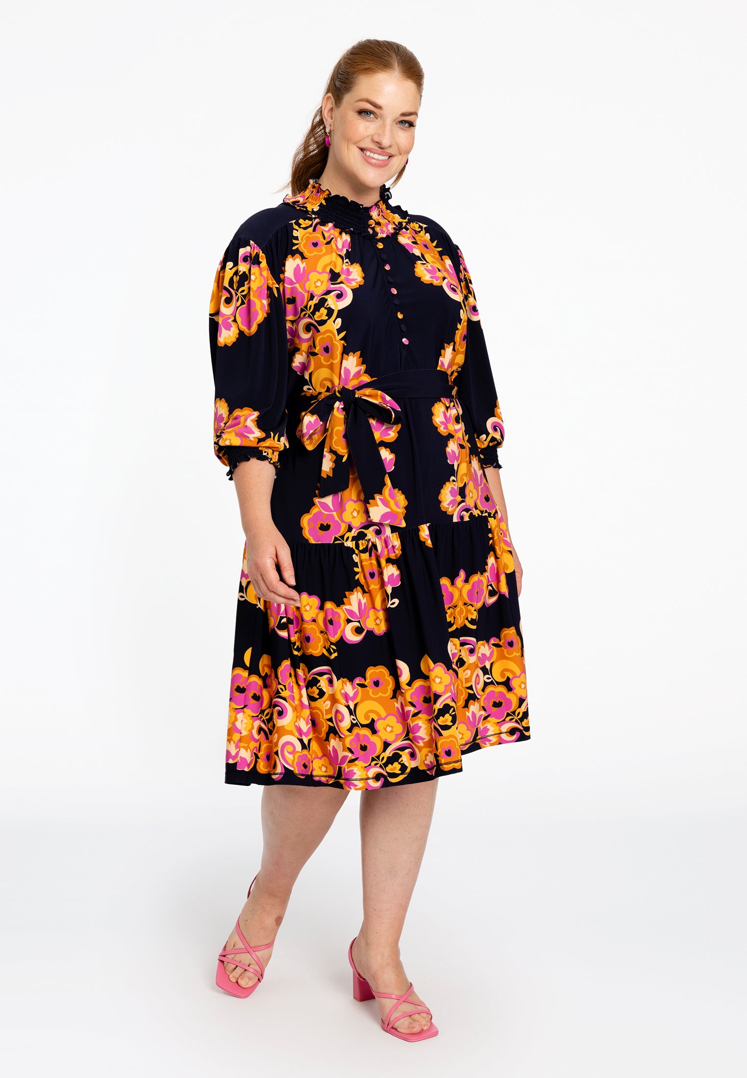 Jurk met gesmokte details GARLAND