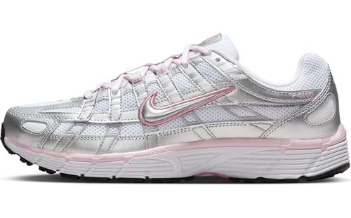 Nike P-6000 White/METALLIC Silver-Elemental PINK 43 EU