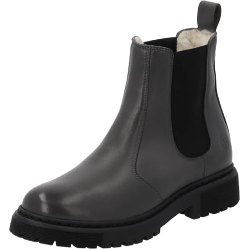 Palado Damen Chelsea Boots Alicudi – modische Boots Made in Portugal - bequeme & warme Winterschuhe - robuste Stiefeletten Grau UK4,5 - EU37