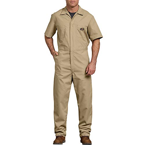 Dickies Herren Kurzärmeliger Overall Arbeitsoverall, Khaki V1, L