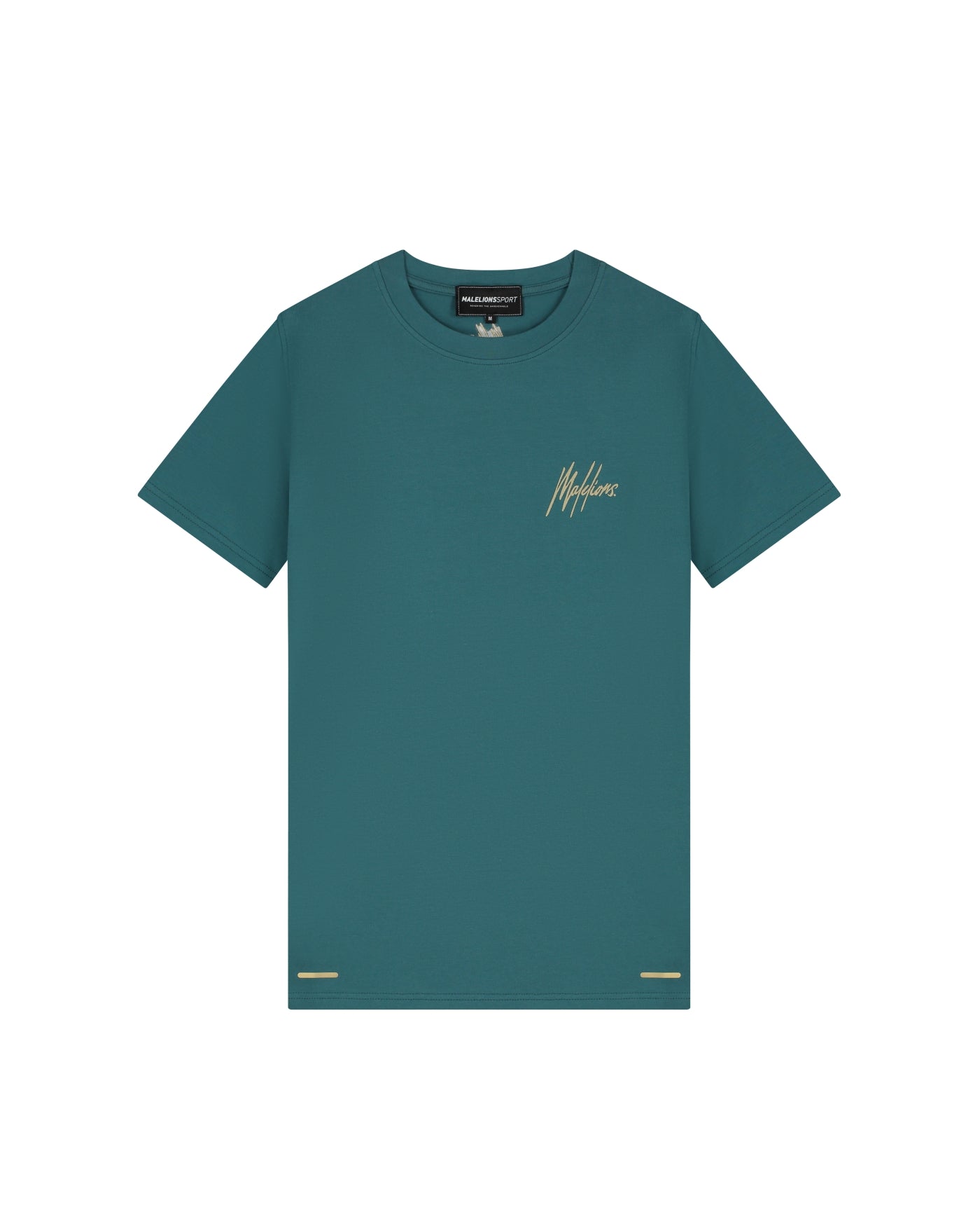 Malelions Sport Counter T-Shirt | Petrol/Gold