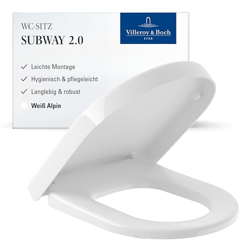 Villeroy & Boch Subway 2.0 WC Sitz 9M68Q1 mit Quick Release Funktion, 9M68Q101