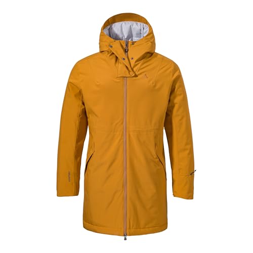 Schöffel Damen Ins Parka Style Crivat WMS, wasserdichte und atmungsaktive Winterjacke, komprimierbarer, leichter Parka mit nachhaltiger Wattierung, chai, 42