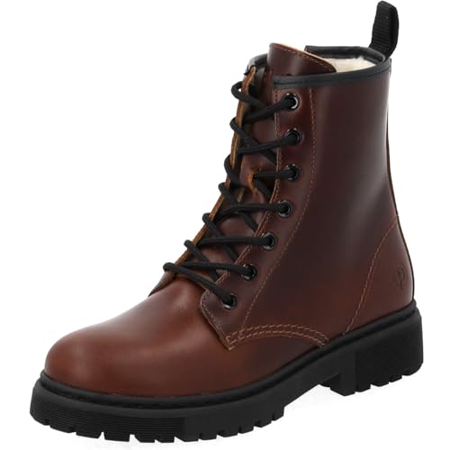 Palado Damen Stiefeletten Montecristo - elegante Boots Made in Portugal - warm gefütterte Stiefel - modische Winterstiefel Braun UK4,5 - EU37