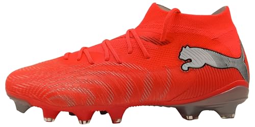 PUMA Future 9 Match Fg/AG WN's, Fußballschuhe für Damen, Glowing Red White Black Silver, 43 EU, Glowing Red PUMA White PUMA Black PUMA Silver, 43 EU