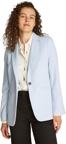 Tommy Hilfiger Damen Blazer Core Regular Fit, Blau (Breezy Blue), 44