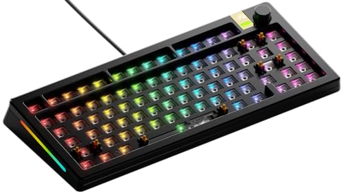 GLORIOUS Gaming GMMK 3 PRO HE Barebones : Clavier réactif, Effet Hall, Polling 8K, Corps alu et Joints modulaires, Prise en Charge des switches MX mécaniques et magnétiques, TKL 75%, ANSI - Noir