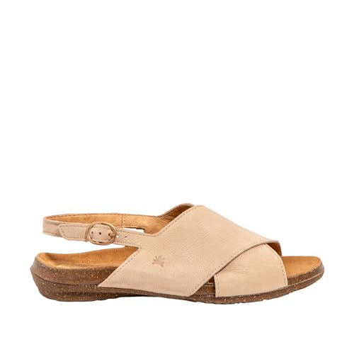 EL Naturalista N5558 Wakataua Flache Sandalen für Damen, Cream, Größe 42