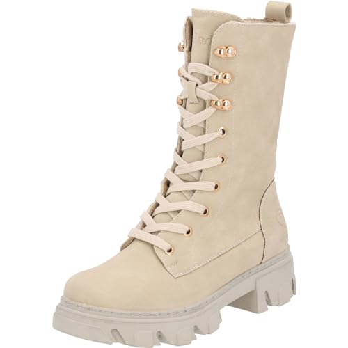 Palado Damen Boots Gavdos – elegante Stiefel - leicht gefütterte Stiefeletten - bequeme Schuhe für Herbst & Winter Beige UK7 - EU40