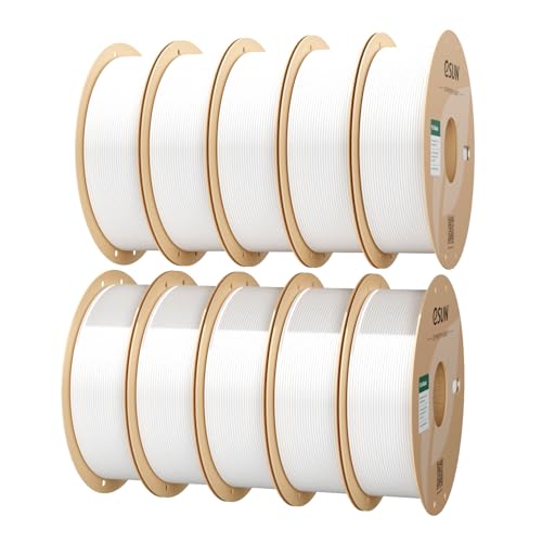 eSUN 10KG PLA Basic Filament, 1.75 mm, Kaltweiß, 10KG
