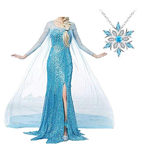 Big-On-Sale Prinzessinnenkostüm für Erwachsene, Damen, Krönungskleid, Cosplay, Elsa1, 3XL