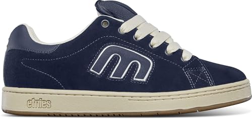 Etnies Callicut – Heritage-Skate-Stil, voluminöser Look, Chunky Vibe der 90er, verstärkte Cupsole, gepolsterte Dämpfung, Alltagssneaker - Navy Tan - 38.5