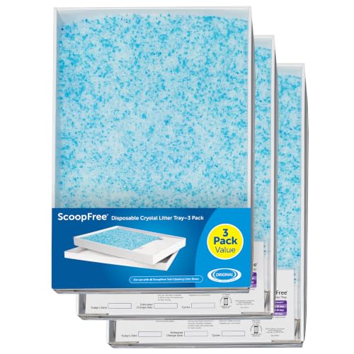 PetSafe ScoopFree Ersatzschale Blaues Kristall Katzenstreu, 3er-Pack