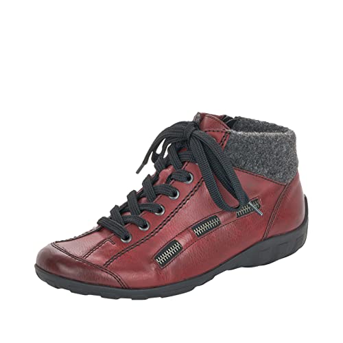 Rieker L6543, Hohe Sneaker, Rot (Wine/anthrazit), 40 EU (6.5 UK)