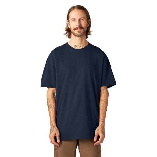 Dickies Kurzärmeliges schweres Herren-T-Shirt mit Rundhalsausschnitt, Dunkles Marineblau, 1X Hoch