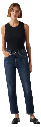 Levi's Damen Jeanshose 501 Crop High Rise, Straight Fit, Blau (Apply Now), W27/L28