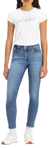 Levi's Damen 711 Double Button Jeans, Blue Wave Mid, 23W / 30L