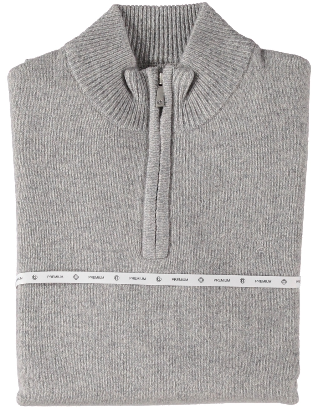 Fellows United Pullover Premium Half Zip Jersey Knit Grey Mel. (52.1137 - 123)