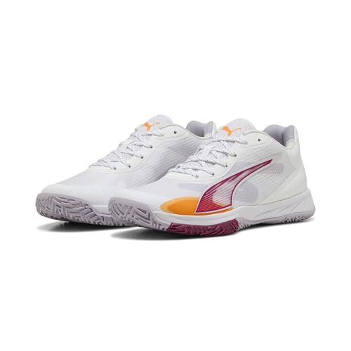 Puma Accelerate Turbo W+ 4 Hallenschuhe für Damen, Puma White Berry Lilac Crush Heat Fire, 38 EU
