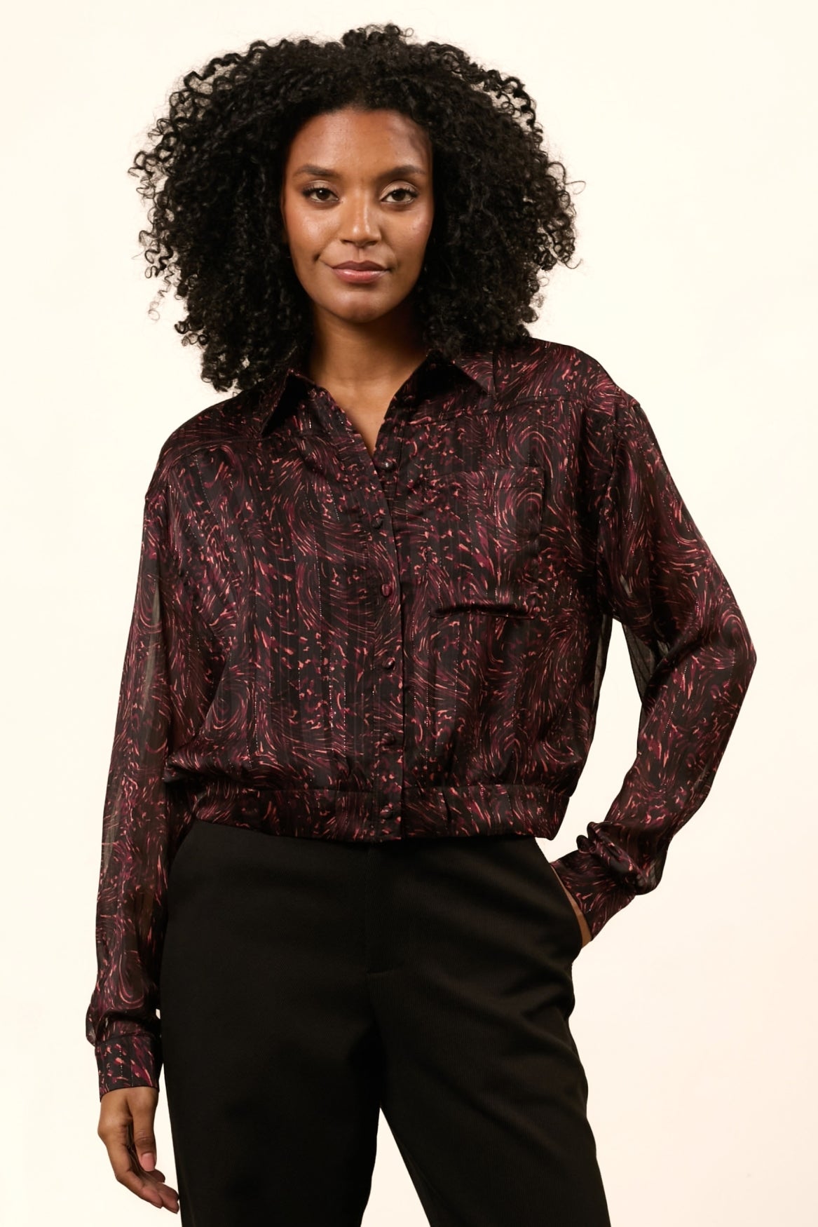 Blouse Astrid | Swirl Print